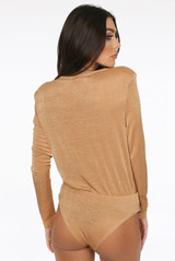 Corduroy Drape Bodysuits