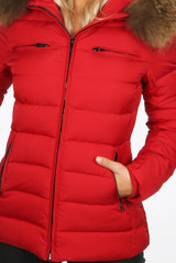 Fur Hood Puffer Jackets with Zipped Pockets
