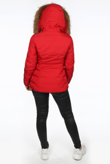 Fur Hood Puffer Jackets with Zipped Pockets