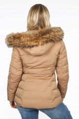 Fur Hood Puffer Jackets with Zipped Pockets