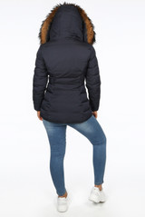 Fur Hood Puffer Jackets with Zipped Pockets