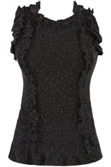 Metallic Thread Frill Top