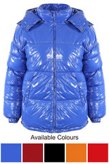 Shiny Funnel Neck Quilted Jacket