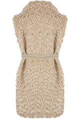 Shaggy Fur Belted Gilet