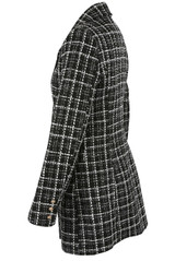 Glen Plaid Check Longline Coats