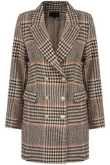 Glen Plaid Check Longline Coats
