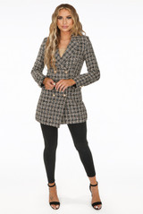 Glen Plaid Check Longline Coats