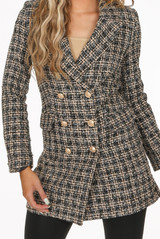 Glen Plaid Check Longline Coats