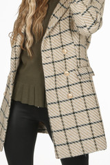 Glen Plaid Check Longline Coats