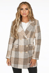 Glen Plaid Check Longline Coats