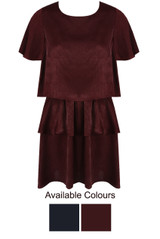 Suede Tier Shift Dress