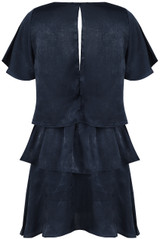 Suede Tier Shift Dress