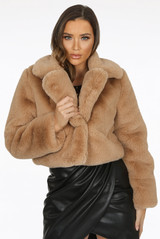 Teddy Faux Fur Cropped Jacket