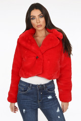 Teddy Faux Fur Cropped Jacket