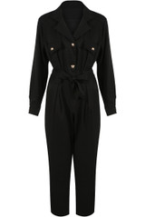 Golden Button Tie Up Jumpsuit Golden Button Tie Up Jumpsuit