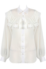 Frill Trim Button Up Shirt