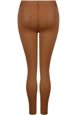 Wax Finish Skinny Jeans