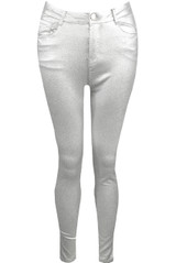 Wax Finish Skinny Jeans