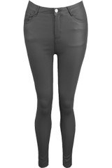 Wax Finish Skinny Jeans