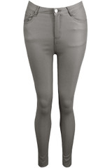 Wax Finish Skinny Jeans