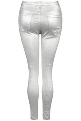 Wax Finish Skinny Jeans