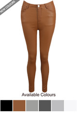 Wax Finish Skinny Jeans