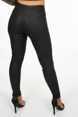 Wax Finish Skinny Jeans