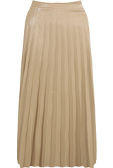 Elasticated Waist Pleated Midi Skirt