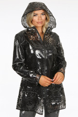 Sheer Printed Hooded Rain Mac 