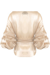 Front Knotted Wrap Blouse