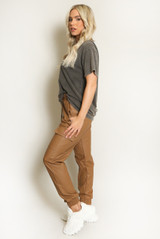 Wet Look PU Cargo Trousers