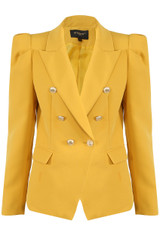 Puff Shoulders Double Breast Blazer
