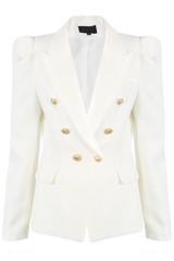 Puff Shoulders Double Breast Blazer
