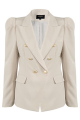 Puff Shoulders Double Breast Blazer
