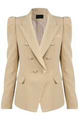Puff Shoulders Double Breast Blazer