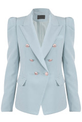 Puff Shoulders Double Breast Blazer