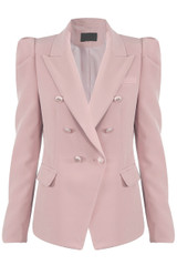 Puff Shoulders Double Breast Blazer