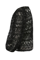 Flower Trimming Lined Blouse