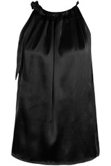 Satin Front Tie Up High Neck Top Satin Front Tie Up High Neck Top