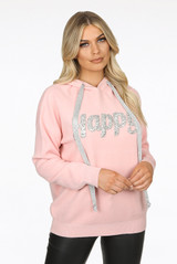 'HAPPY' Slogan Hoodie 