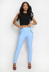 High Waist Visible Seam Jeggings