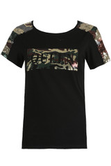 Sequin 'QUEEN' Slogan Tees