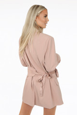 Oversized Blazer With Origami Waist Belt