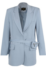 Oversized Blazer With Origami Waist Belt