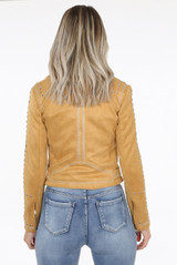 Suede Studded Biker Jacket