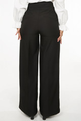 Side Pin Buckle Wide Leg Trousers