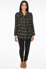Golden Trim Double Breast Blazer