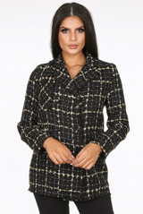 Golden Trim Double Breast Blazer