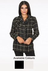 Golden Trim Double Breast Blazer