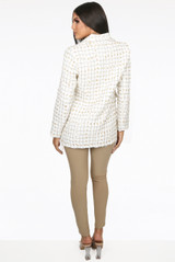Golden Trim Double Breast Blazer